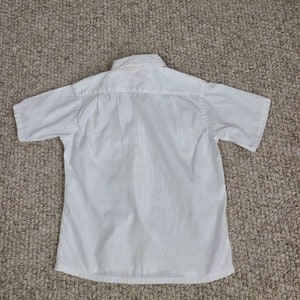 30s 40s boys white shirt, short sleeved, button up, size 12, Saks Fifth Avenue image 2