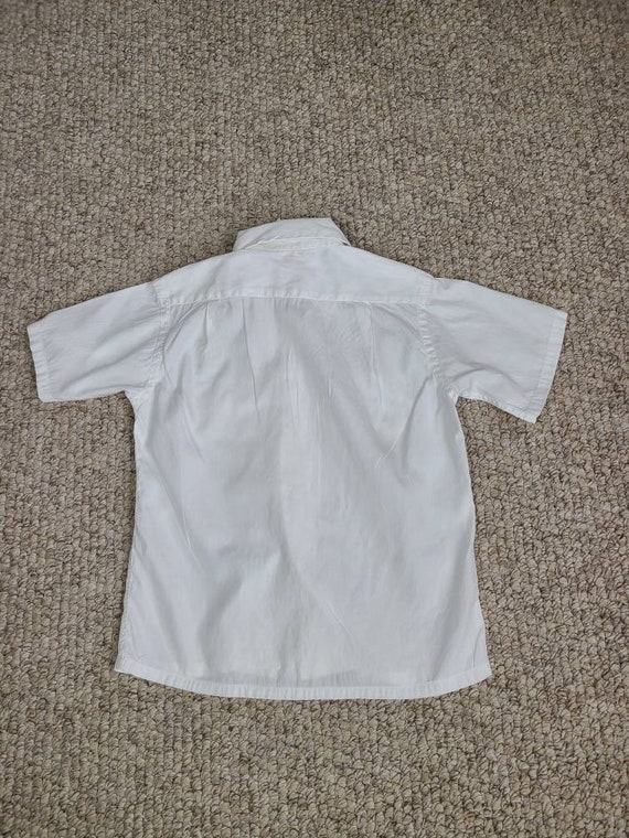 30s 40s boys white shirt, short sleeved, button u… - image 2