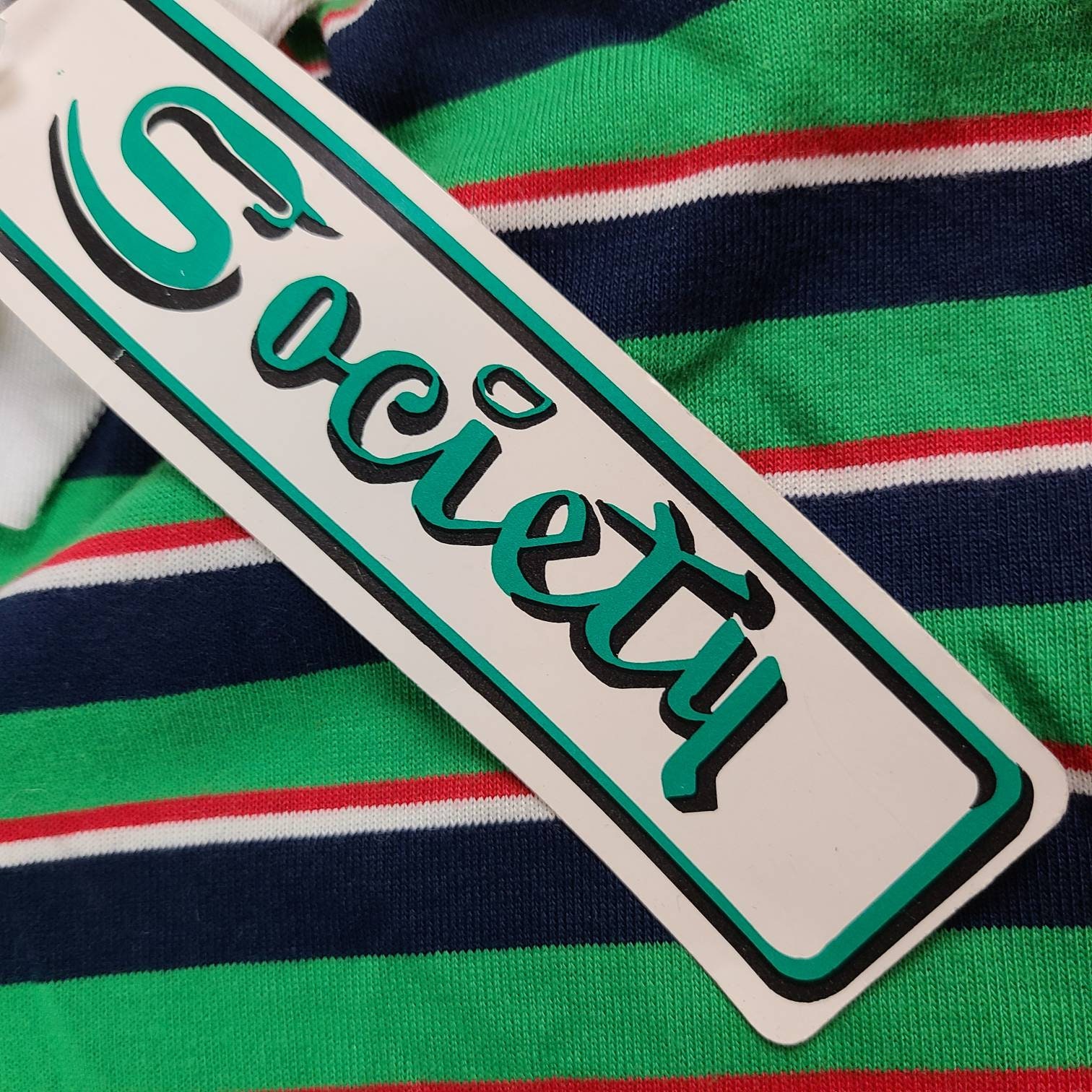ladies large new old stock NEW green striped new either tags 80s polo Kleding Dameskleding Tops & T-shirts Polos long sleeved 