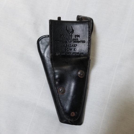 Vintage holster black leather Sam Brown - image 5