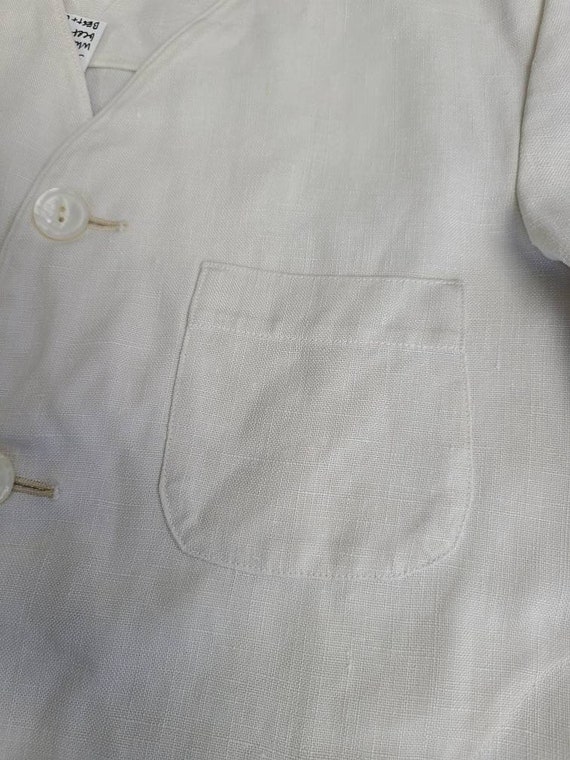 30 40s boys linen suit, jacket and shorts set, wh… - image 7