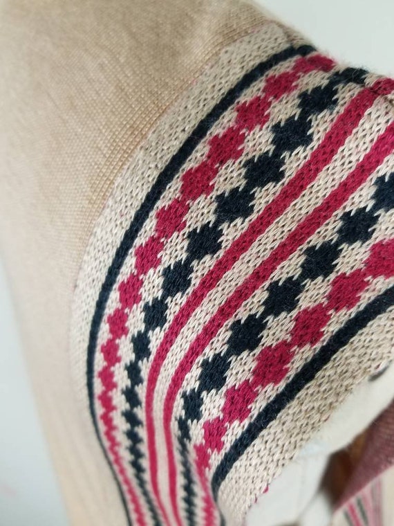 70s hippie vest, tie sides, acrylic Gem