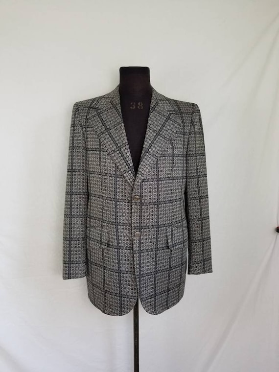 70s sportcoat, mens blazer, 40L 42 chest