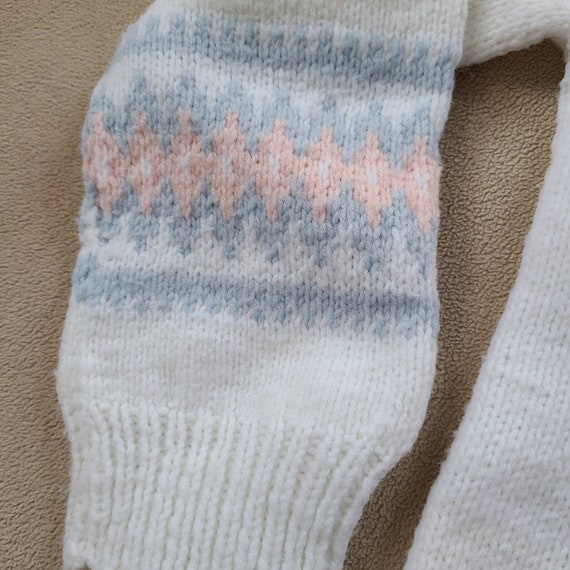 Handmade girls sweater, hand knit  hand crocheted… - image 7