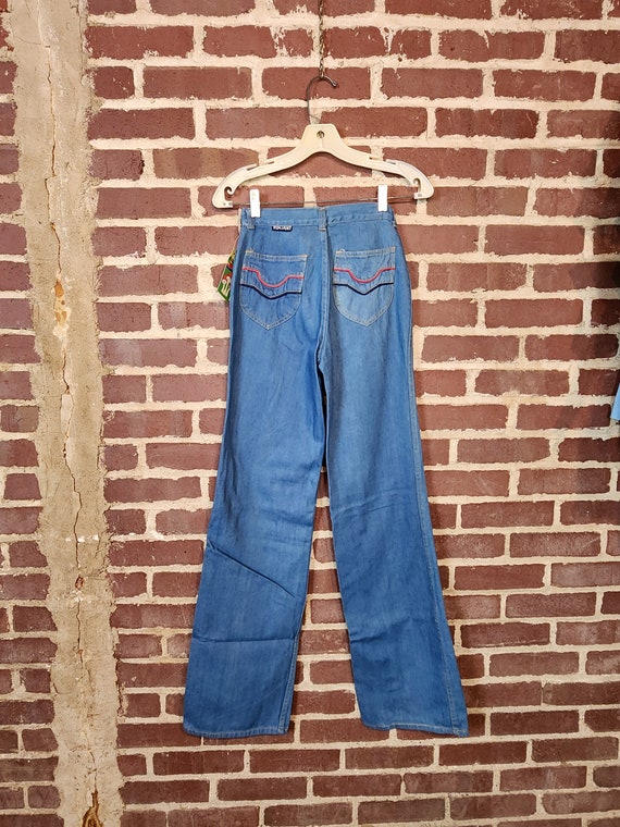 70s deadstock jeans, ladies, teen, size 5 Long, 2… - image 1