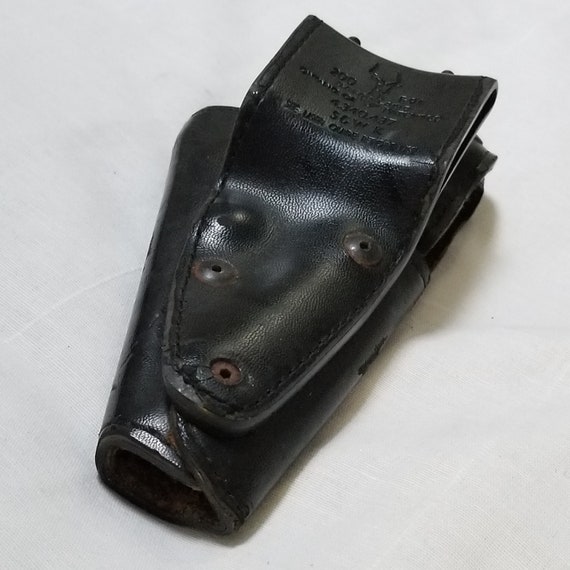 Vintage holster black leather Sam Brown - image 8