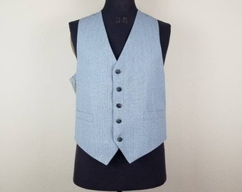 50s vest, mens gray grey striped 42 44