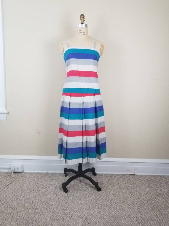 40s summer dress, 2 piece, skirt and sleeveless t… - image 1