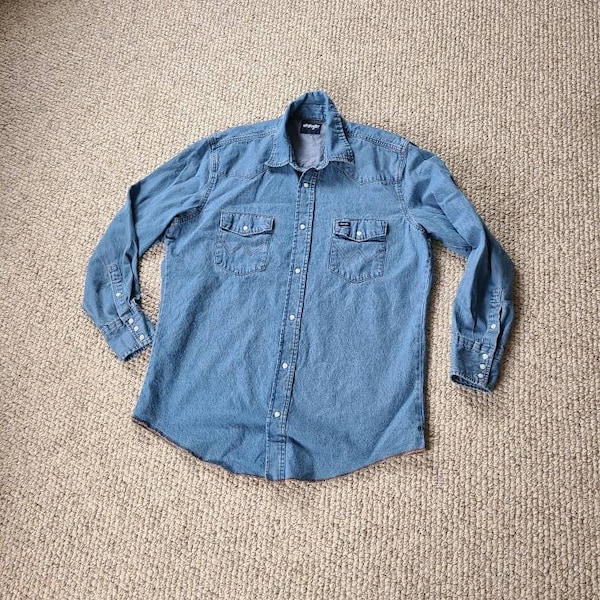 Wrangler Denim Shirt - Etsy