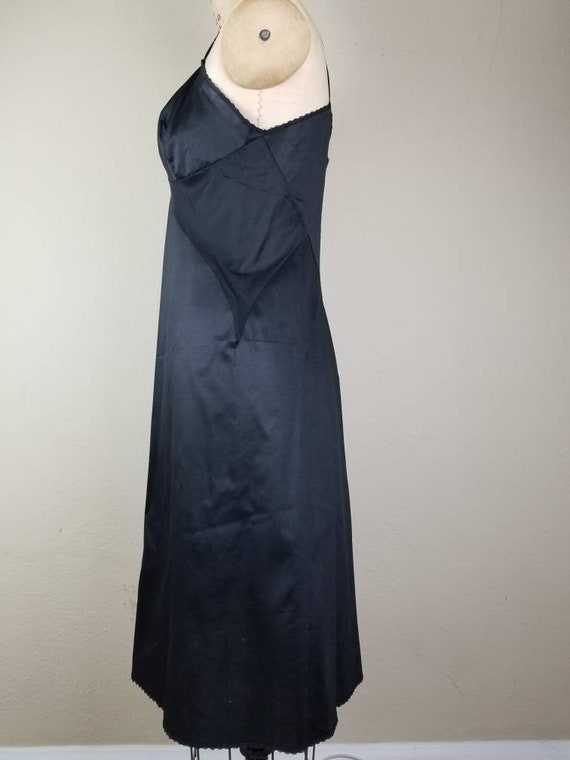 50s nylon slip black Vanity Fair ladies 36 - image 2