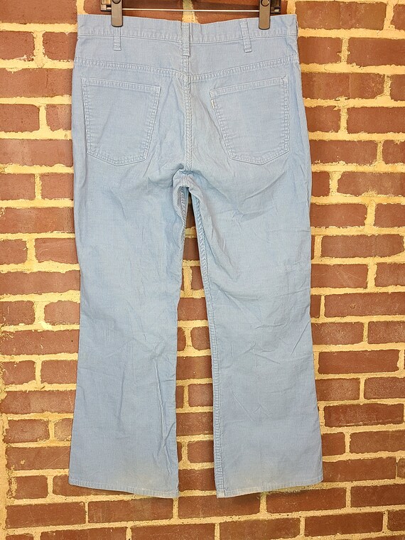 70s corduroy pants, light blue, Levi's Strauss, 3… - image 2