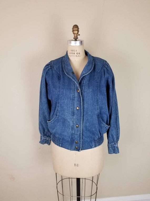 80s Jean jacket, ladies denim jacket, oversized sm