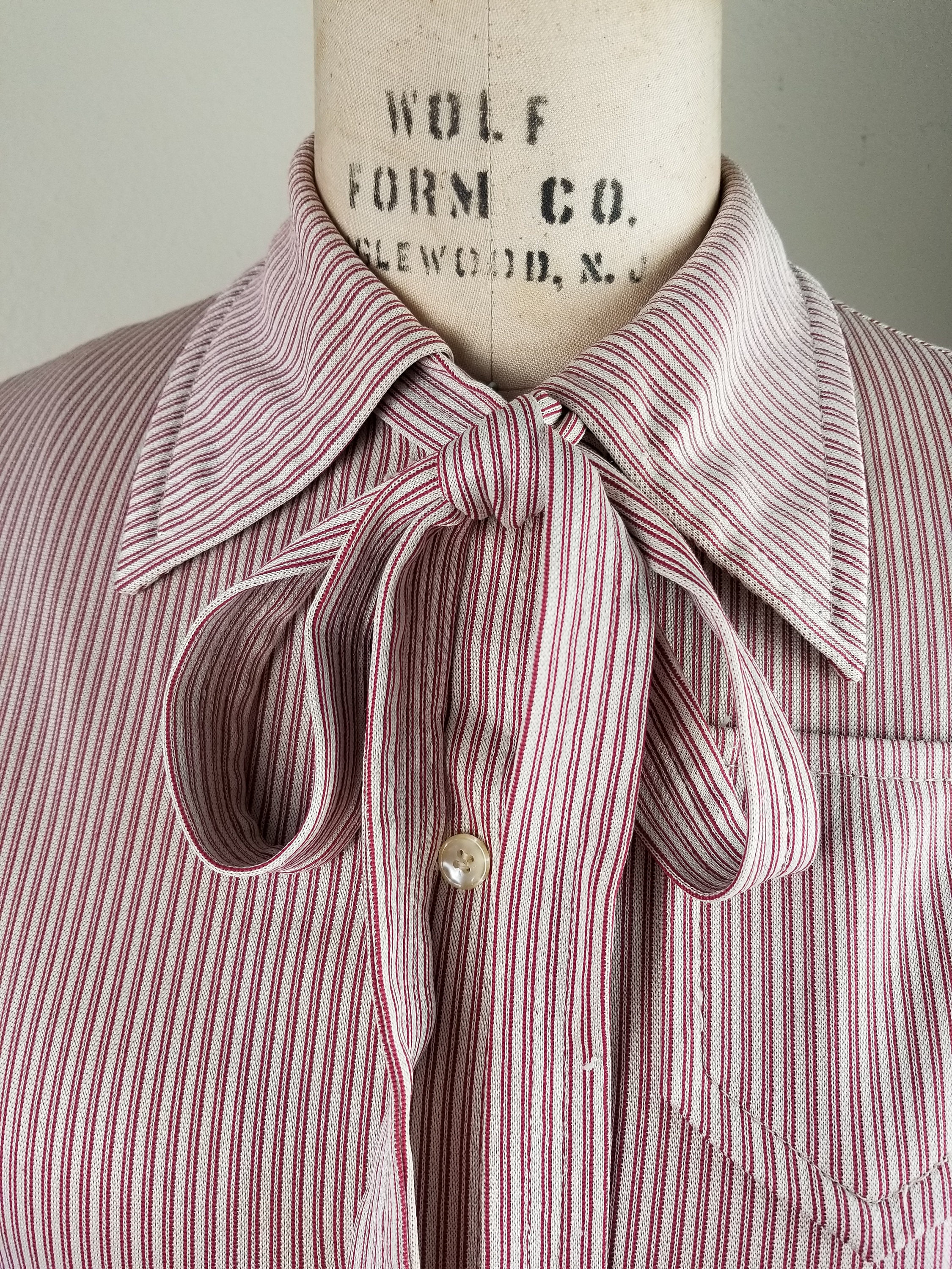 Vintage 70's bow front tie blouse M  Lady Holiday main image 0