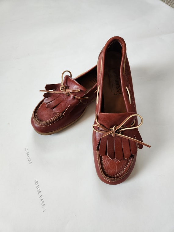 70s 10 ladies shoes, casual tie shoes, lace up sho