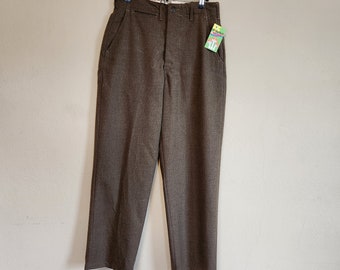 WWI era wool pants, uniform pants, wool button fly, army green, military, dated 1945, 31x31, Kisatsky