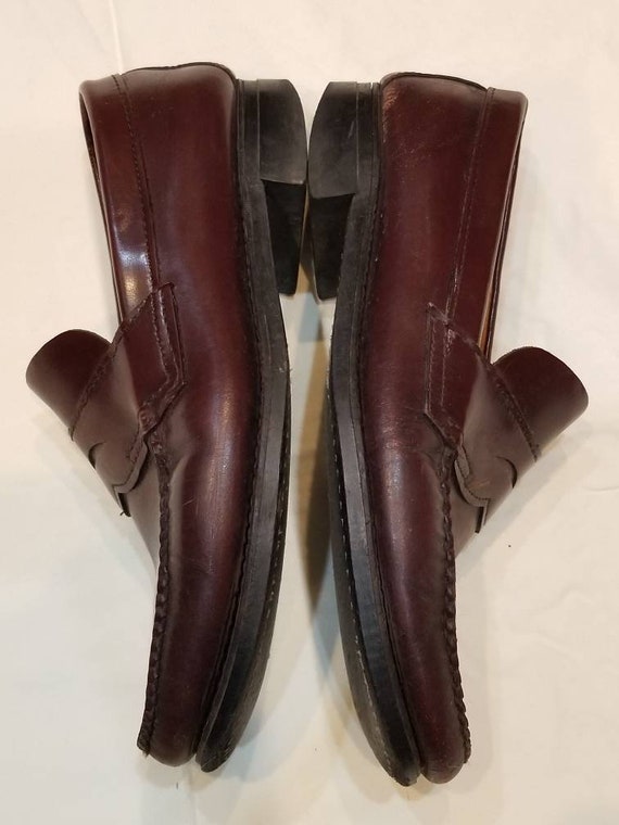 9 1/2 penny loafers,  80s Dexter, mens oxblood - image 5