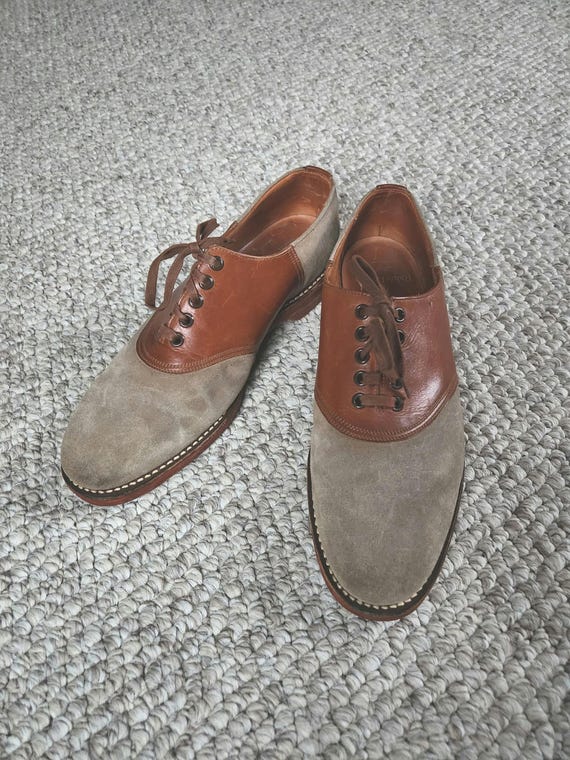Polo Ralph Lauren Vintage Saddle Brown Leather Suede Oxford Shoes Mens 8D Polo Ralph Lauren Mens Sz 8D Vaughn Saddle Casual Suede  main image 3