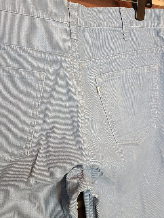 70s corduroy pants, light blue, Levi's Strauss, 3… - image 6