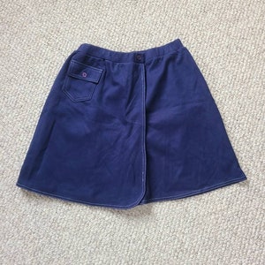 Vintage 70 skort, shorts skirt combo, navy and white, size 18