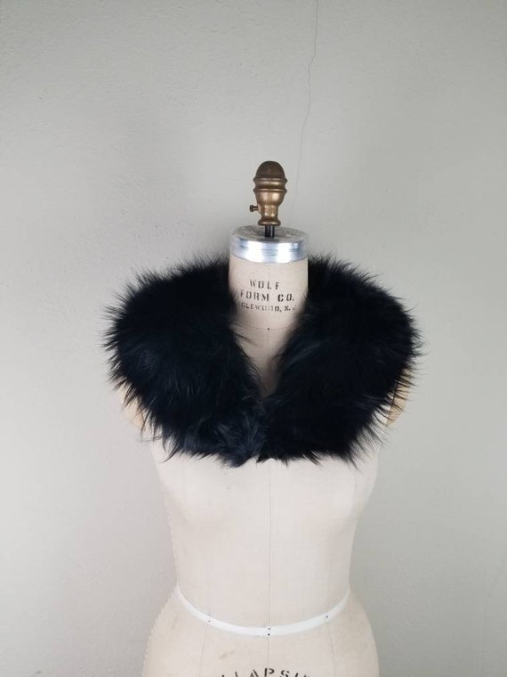 Vintage fur, black fur, fur wrap, fur stole, Lord 