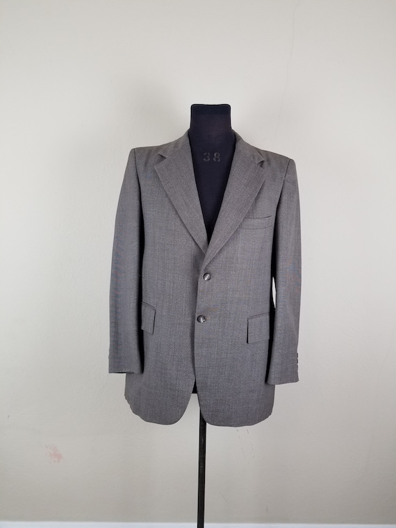 50s blazer, mens sportcoat, brown, 42R