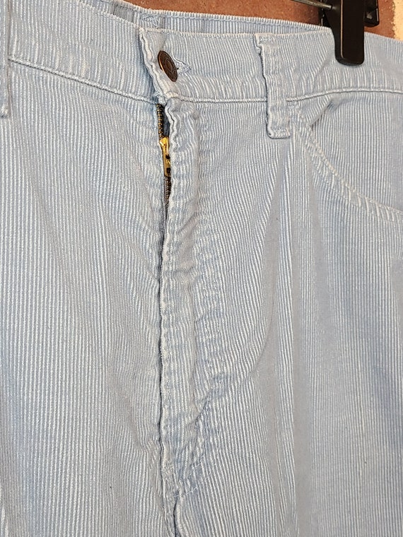 70s corduroy pants, light blue, Levi's Strauss, 3… - image 4