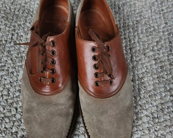 Vintage Saddle Shoes, Bucks, POLO Ralph Lauren Mens 1/2, Orange