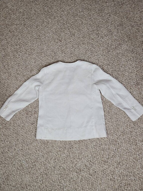 30s 40s boys linen suit, jacket and shorts set, s… - image 5