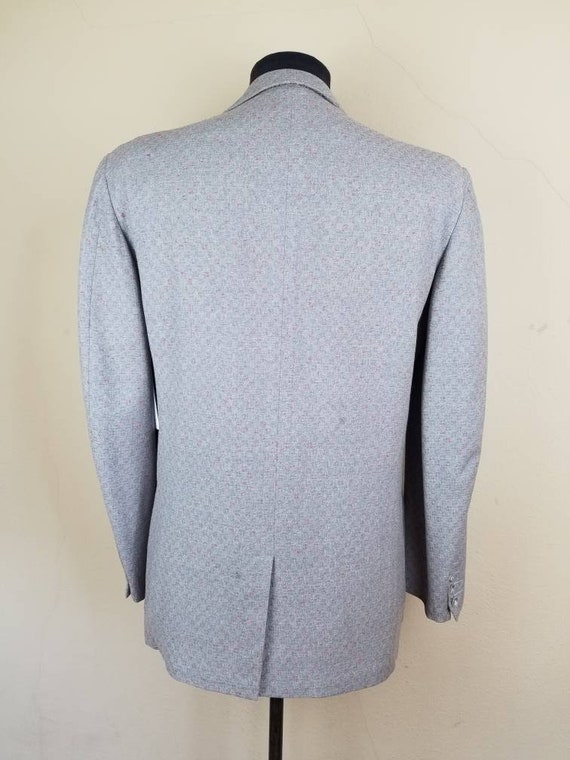 50s blazer, mens sportcoat, grey with red flecks,… - image 2