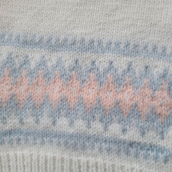 Handmade girls sweater, hand knit  hand crocheted… - image 6