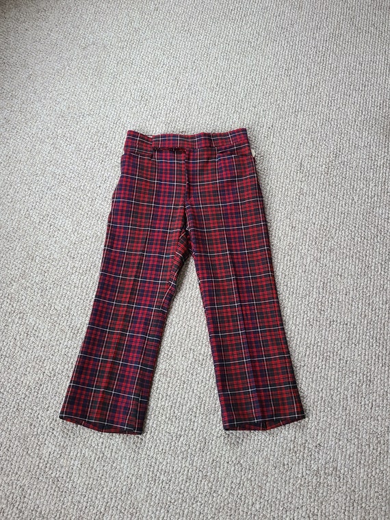 70s pants, 35x28,  mens leisure pants, red navy bl