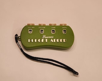 Vintage adding machine, grocery store adder, green