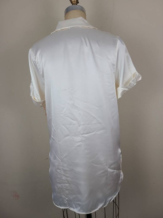 NEW NWT 70s 80s nightgown, ivory, button up sleep… - image 4