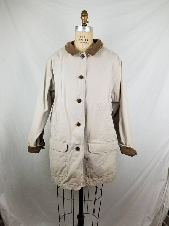 Ll Bean 1x Ladies Barn Coat Light Tan Beige Color Grey Etsy