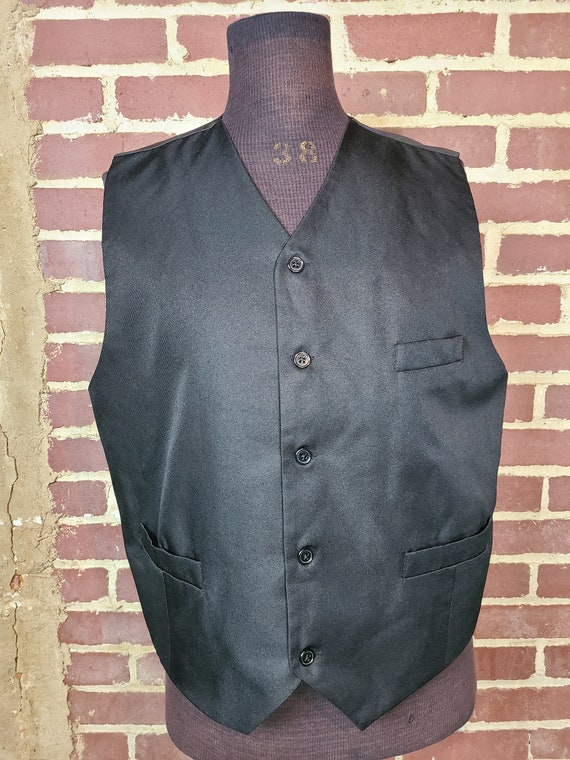 Vintage vest, Pierre Cardin, black, dressy vest, … - image 2