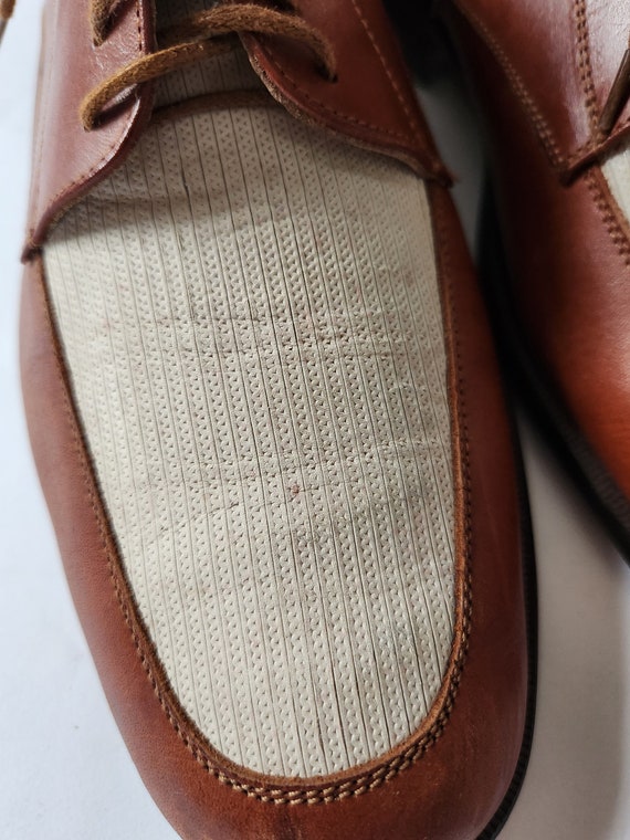 8 1/2 mens two tone oxford shoes, vintage oxfords… - image 7