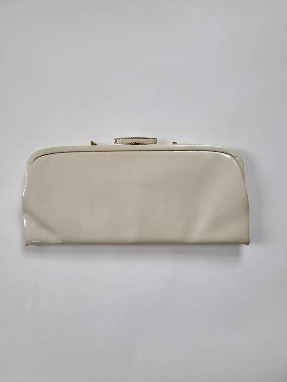 60s clutch purse handbag After Five ivory pearles… - image 4