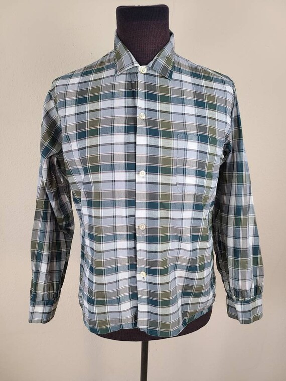 40s shirt, mens, 16 x 33, plaid - image 4