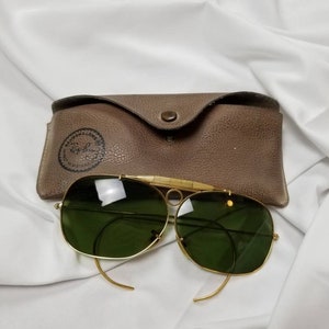 40s Ray-Ban sunglasses, original vintage, bullet hole style, gold filled