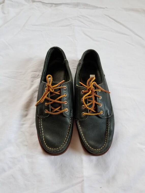 navy blue deck shoes