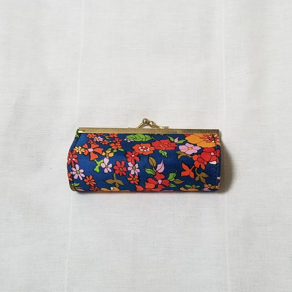 Small vintage bag floral 60s-70s cosmetic bag - image 1