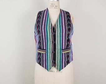 Vintage vest, unisex small, Boom, cotton, India