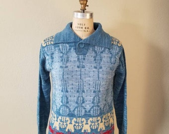 Boho sweater, 60s, Himalaya, medium