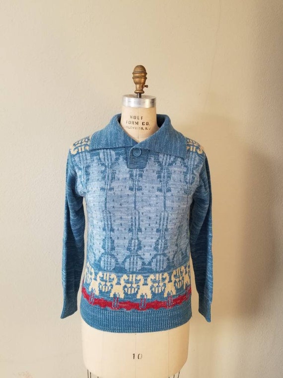 Boho sweater, 60s, Himalaya, medium