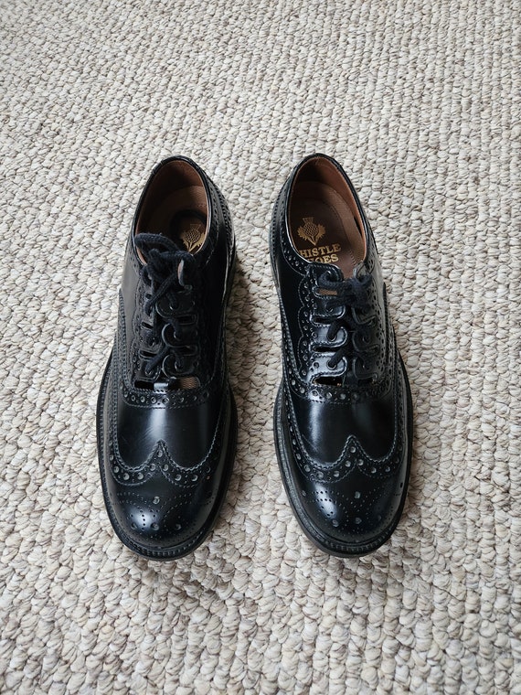 AMAZING Deadstock 60s 70s Mens Shoes, Wingtips Oxfords With  display picture 3