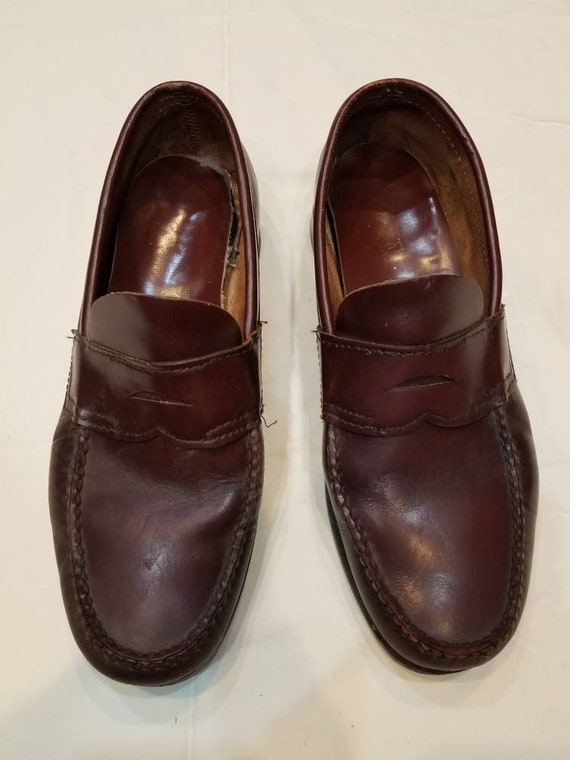9 1/2 penny loafers,  80s Dexter, mens oxblood - image 3