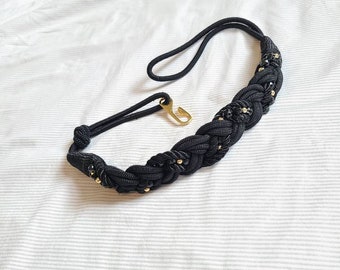 Nina Ricci passementerie belt‎ Black Wide Waist Belt with Tassels Nina Ricci Passementerie Belt For Sale at 1stDibs main image 4