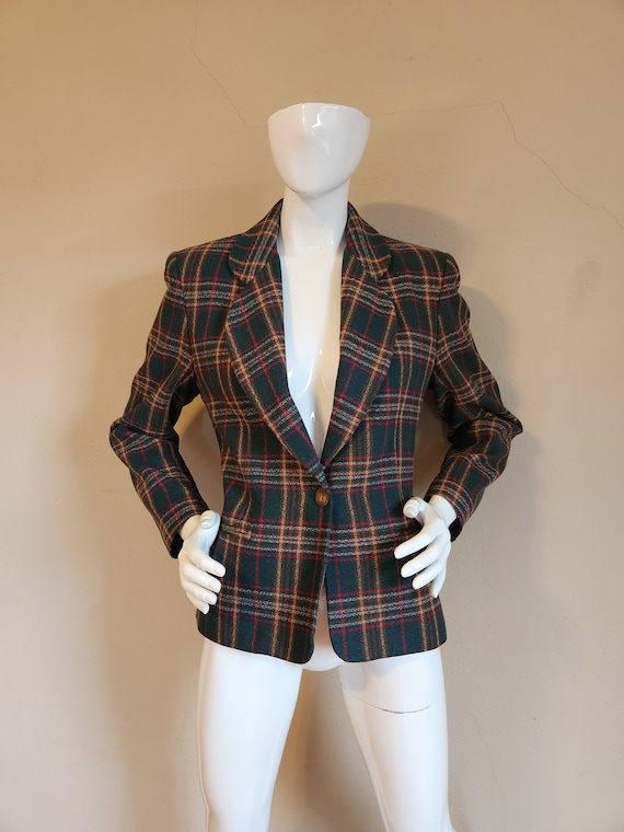 Red Green Plaid Holiday Blazer Ladies Sportcoat Christmas Coat Christmas Blazer Medium Size 6 Etsy Canada