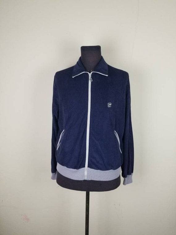 Pierre Cardin track suit, mens medium, navy blue v