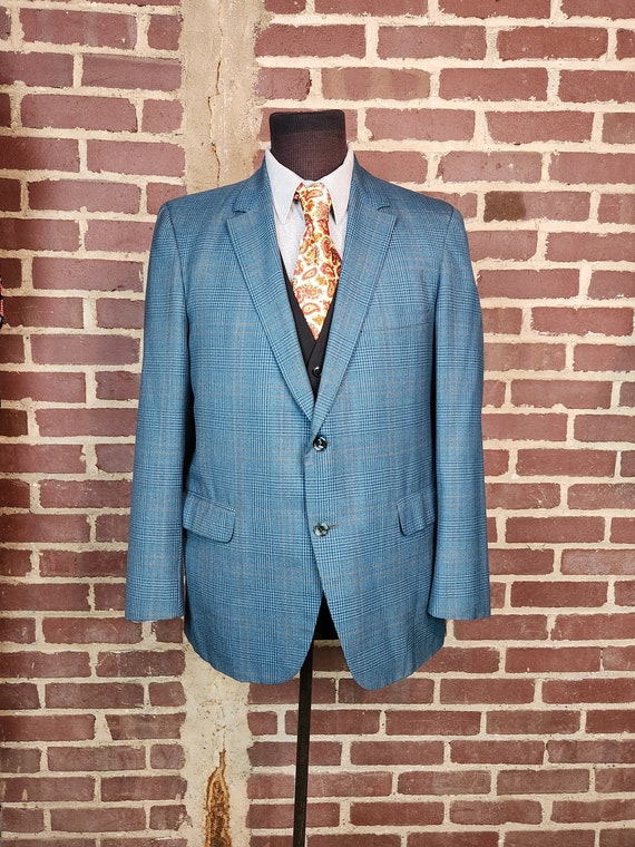 50s sportcoat, mens blazer, plaid coat, mens sport